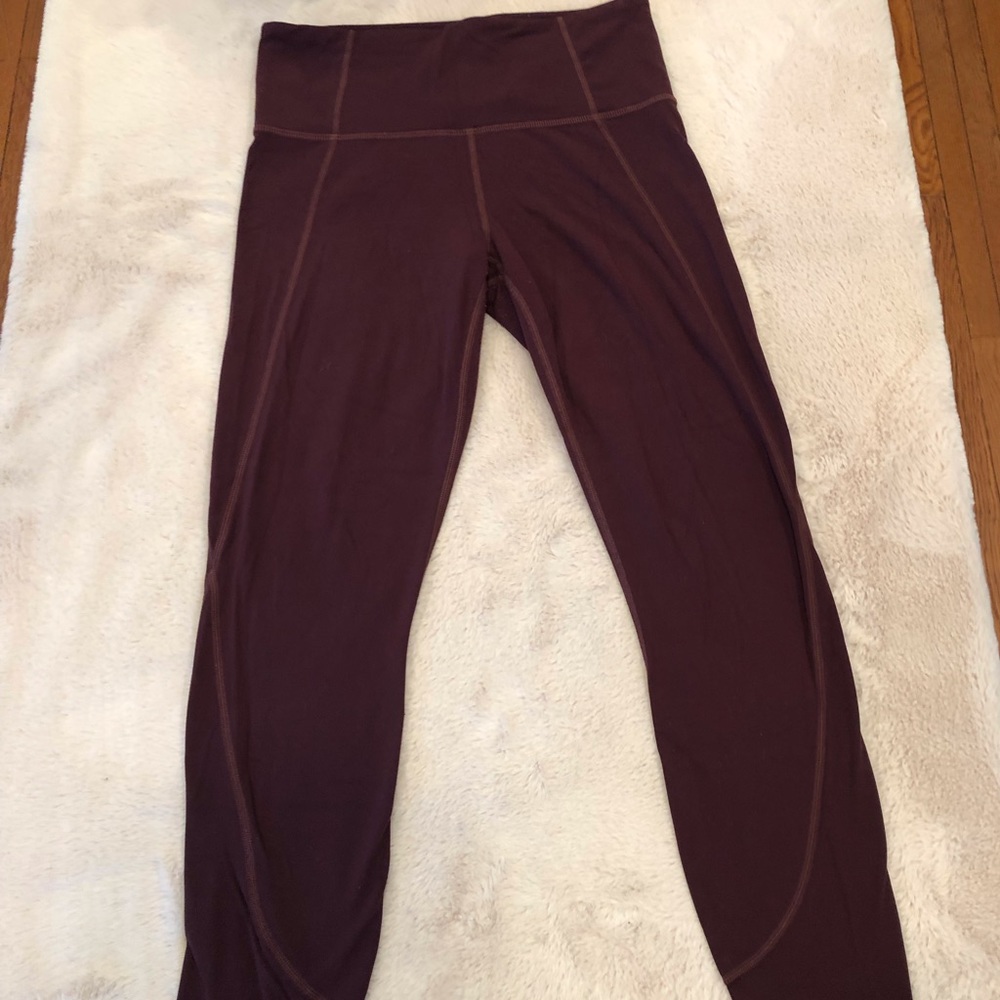 Athleta Burgundy Leggings, Size S